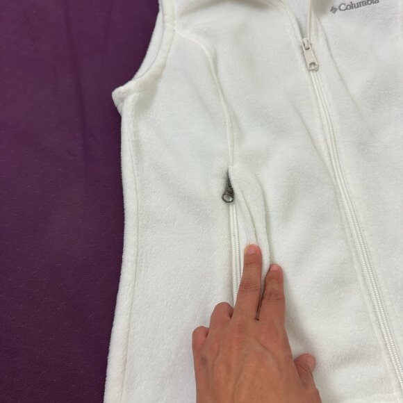 Columbia Women's Benton Springs Fleece Vest XS Petite Sea Salt - Like New! - Picture 8 of 13